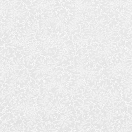 108" wide White on White Floral Vine Quilt Back