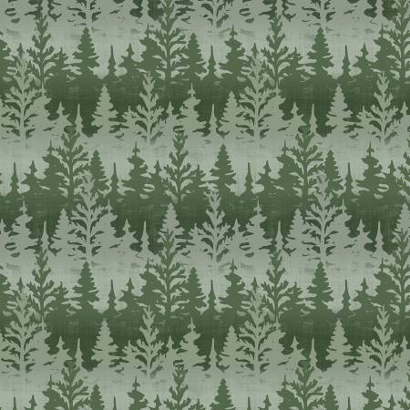 Timberland Trails 45606-777 Green Trees All Over