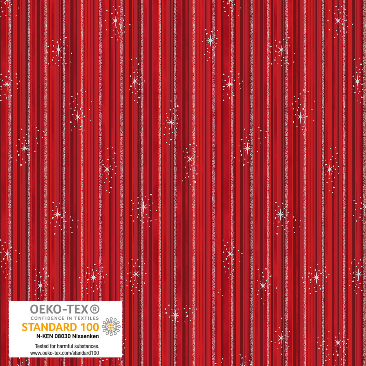 We Love Christmas 4591-418 Red Silver