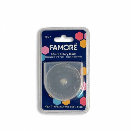 60mm Famore Rotary Blade Replacement Pack - 2pc