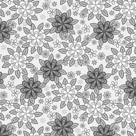 Cottage Reverie 48552-910 Packed Florals Light Gray