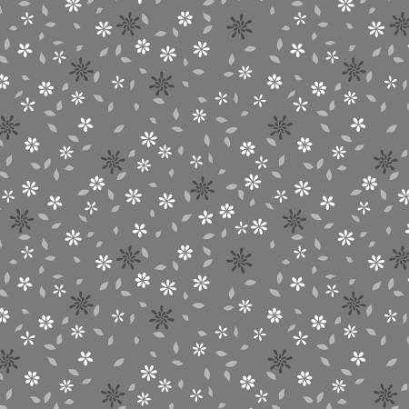 Cottage Reverie 48554-991 Flowers & Petals Dark Gray