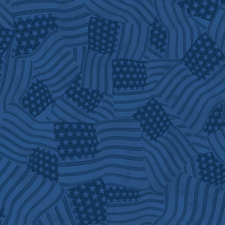 Founding Glory Tonal Flags Navy 49366-444