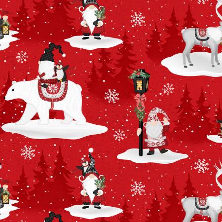 Snowy Gnomies 49372-331 Scenic Gnomes Red