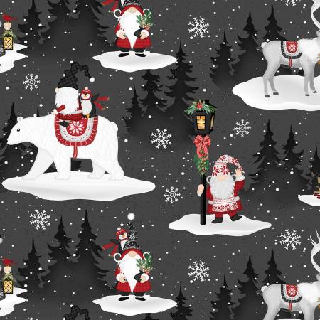 Snowy Gnomies 49372-931 Scenic Gnomes Black
