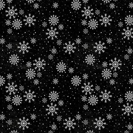 Snowy Gnomies 49376-919 Snowflakes Black