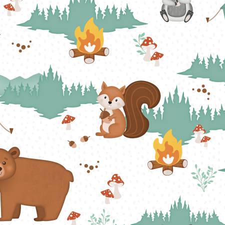 Woodland Whimsy 49380-172 Scenic Animals White