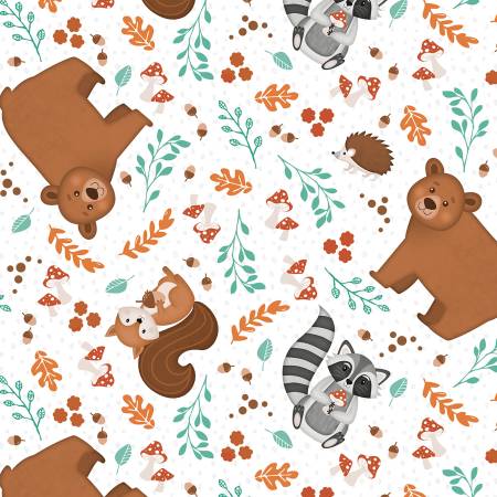 Woodland Whimsy 49382-172 Animal Toss White