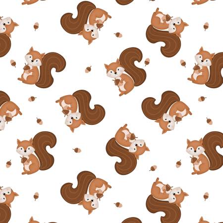 Woodland Whimsy 49383-122 Squirrel Toss White