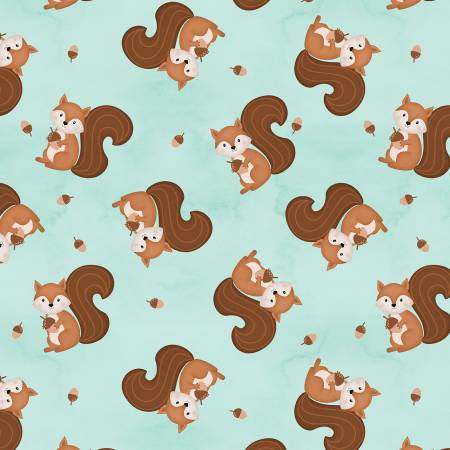 Woodland Whimsy 49383-722 Squirrel Toss Teal