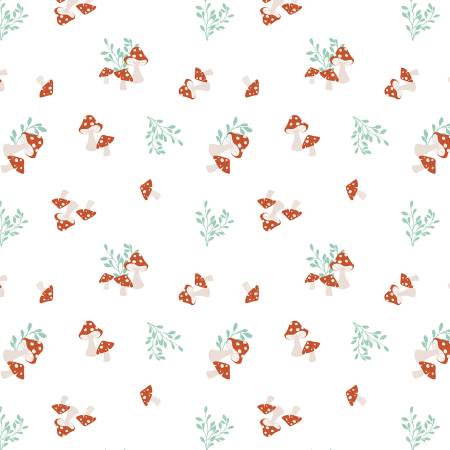 Woodland Whimsy 49384-123 Mushroom Toss White