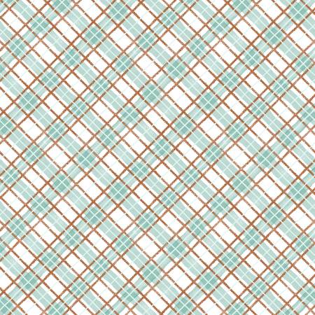 Woodland Whimsy 49386-172 Plaid White/Teal