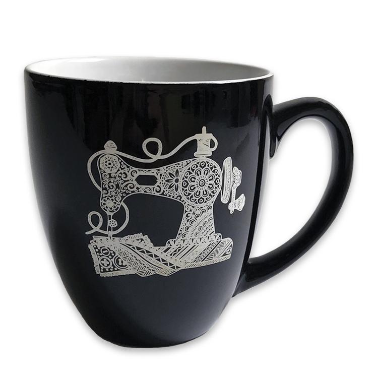 Black Bistro Mug Sewing Machine