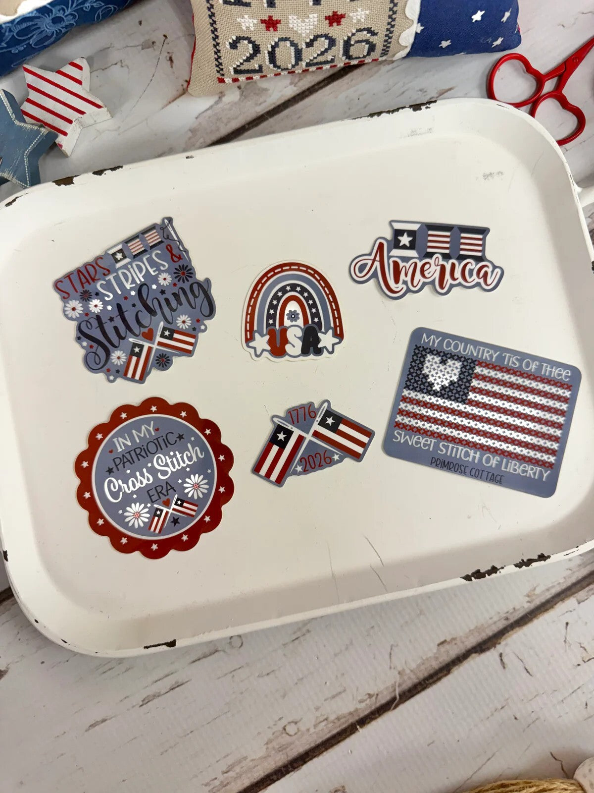 4th of July Sticker Pack 6 count