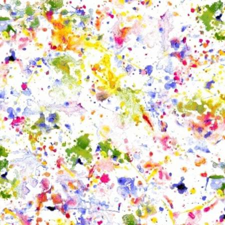 108" Wide Quilt Back - White Splatter 51537-1