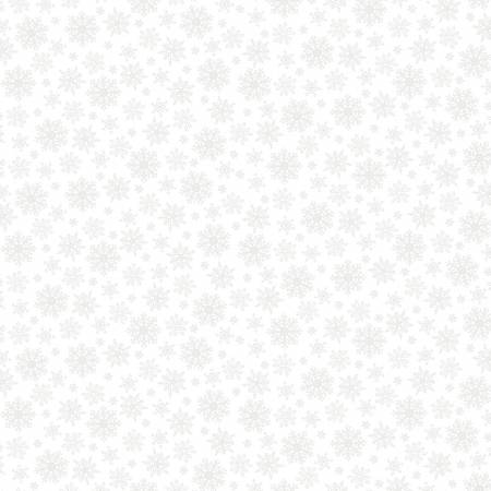 15" - White on White Snowflakes 51694B-1