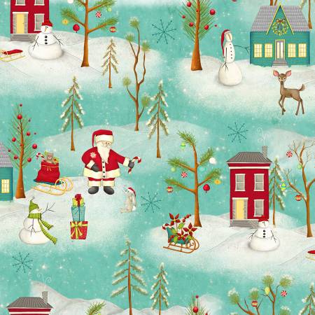 1/3 yard - A Very Terri Christmas Icicle Snow Day 54100-2