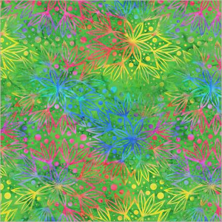 108" Wide Quilt Back - Full Bloom Emerald Cotton 55110DW-1DES