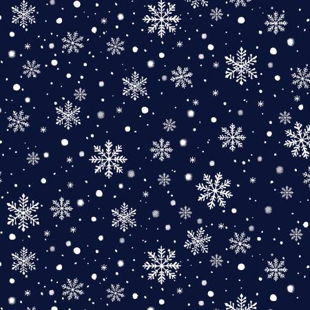 Winter Wonder 55173D-8 Navy Snowfall