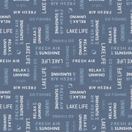 Lake Retreat Denim Word Toss 59036-414