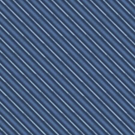 Lake Retreat Navy Diagonal Stripe 59039-444