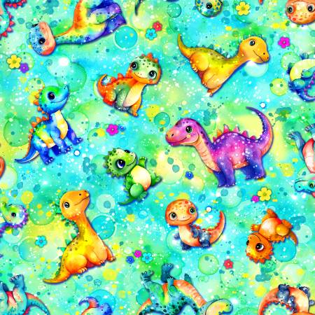 Baby Dinos Tossed Dinos Aqua 59-9001