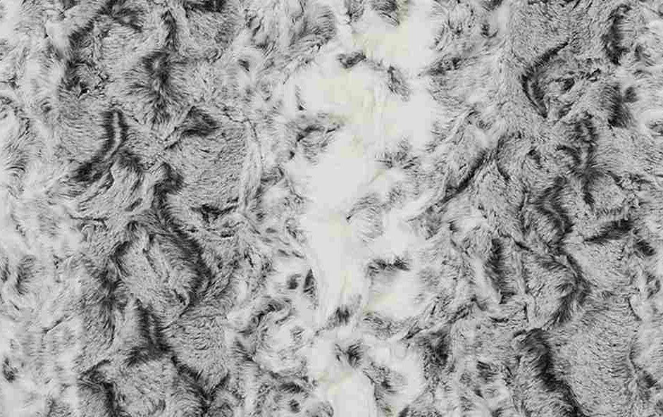 60" Wide Snowy Owl Black Cuddle Luxe