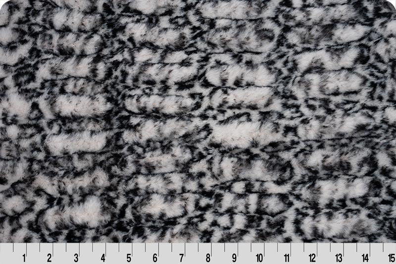 60" wide Luxe Cuddle Milan Cheetah Black Pearl