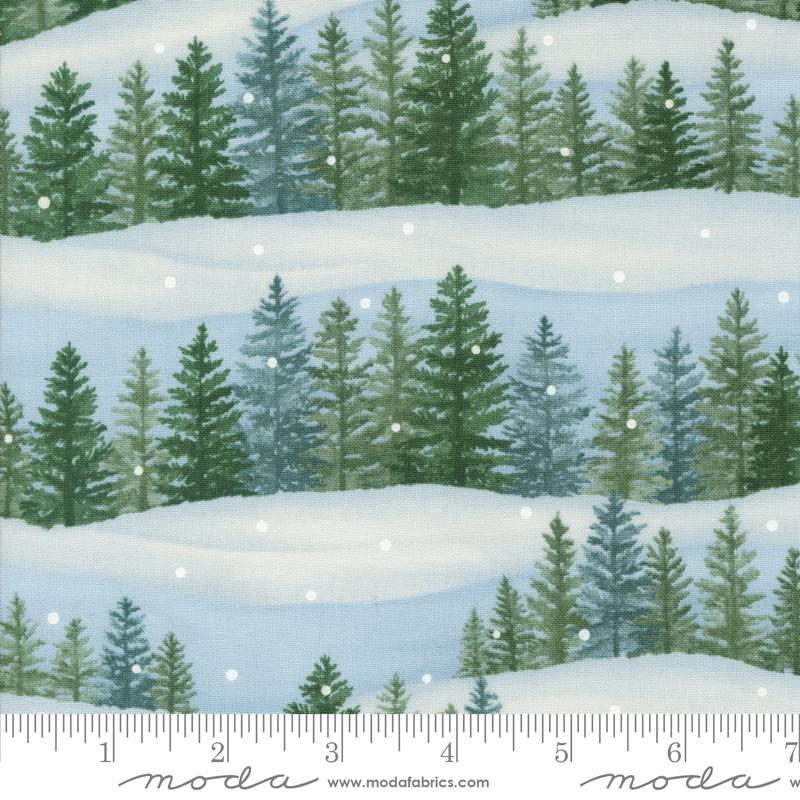 7/8 yard - Woodland Winter Sky Blue 56091-12