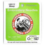 Organ Needles for Embroidery H80/12TS Titanium Sharp