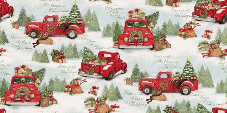 Home for Christmas Red Truck Scene