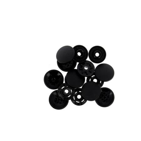 Finger Snap Button 13Mm 1/2 Black