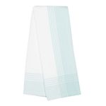 White with Mint Border Towel