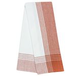 Tea Towel White Background with Terra Cotta Border