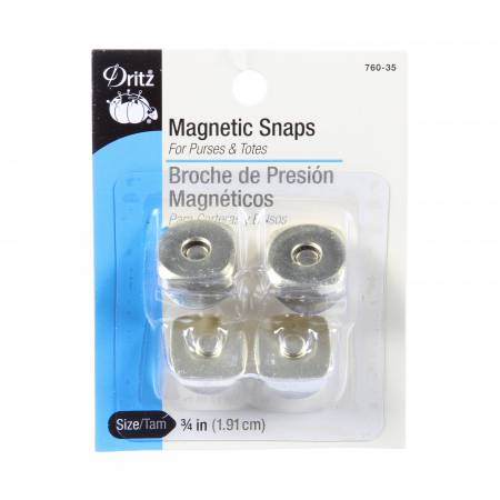 Magnetic Snap Square Gilt 3/4in