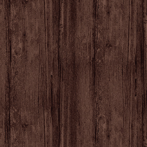 108" Wide Quilt Back - Washed Wood Flannel Espresso