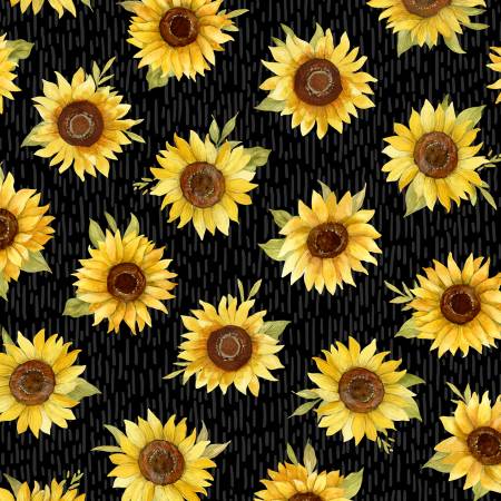 Sunflower Splendor Black Sunflower Toss 83328-952