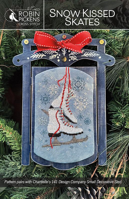 Snow Kissed Skates Cross Stitch
