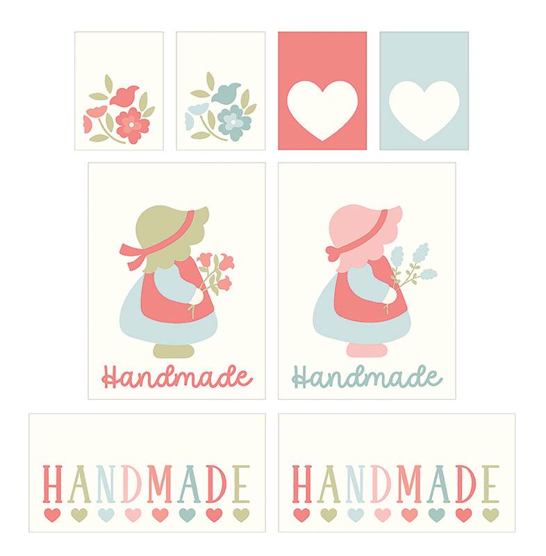 Woven Quilt Label Sunbonnet 8 count