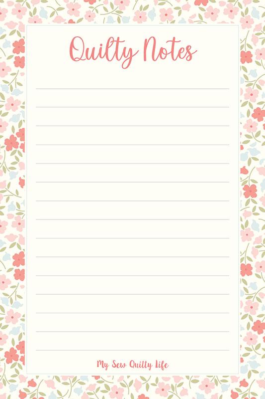 Sunbonnet Notepad Flowers