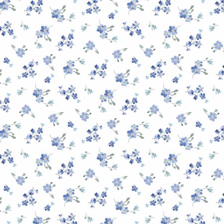 Bees & Blooms White Small Floral Toss 89286-147