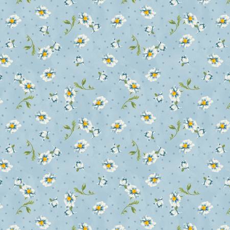Blushing Meadow 89305-415 Blue Medium Floral Toss