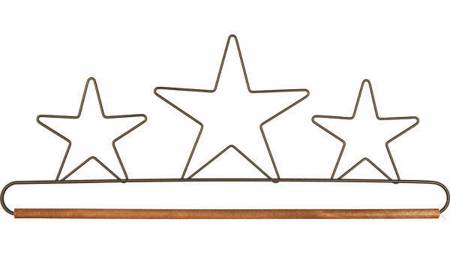 16in Star Hanger With Dowel Silver Texture