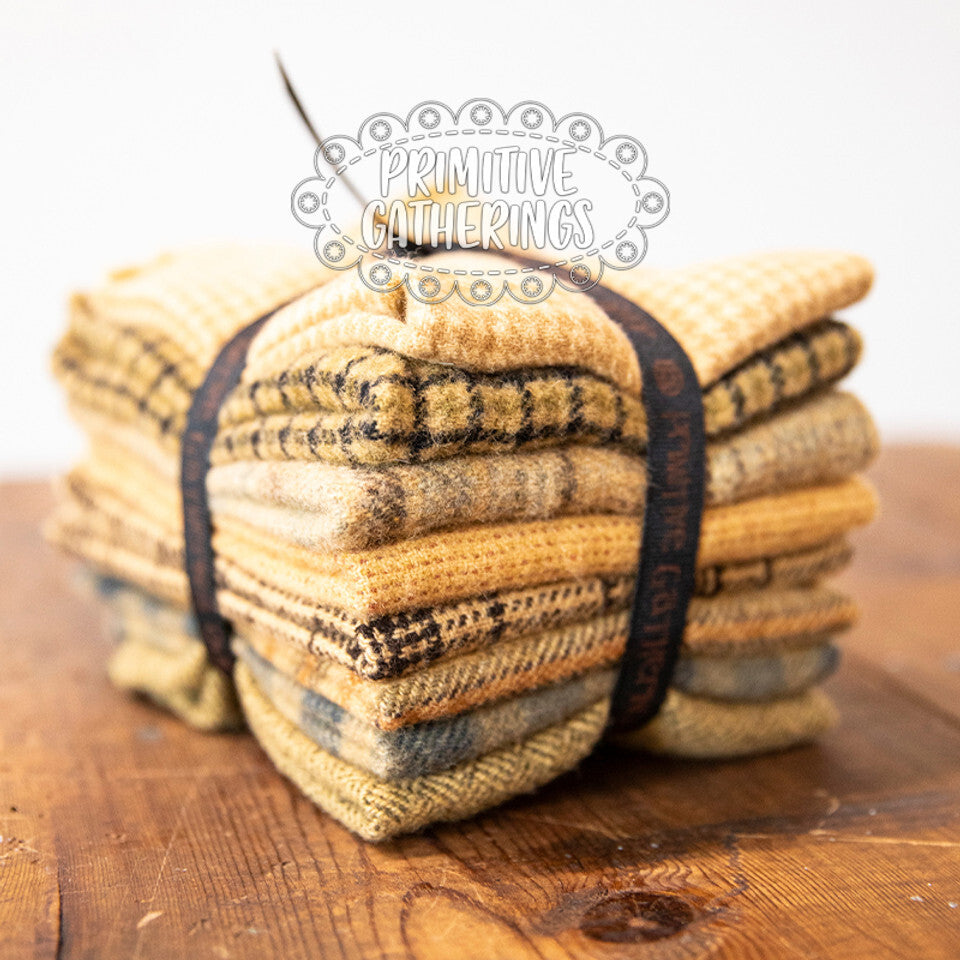 (8) 8" x 14" Wool Piece Bundle Buttermilk