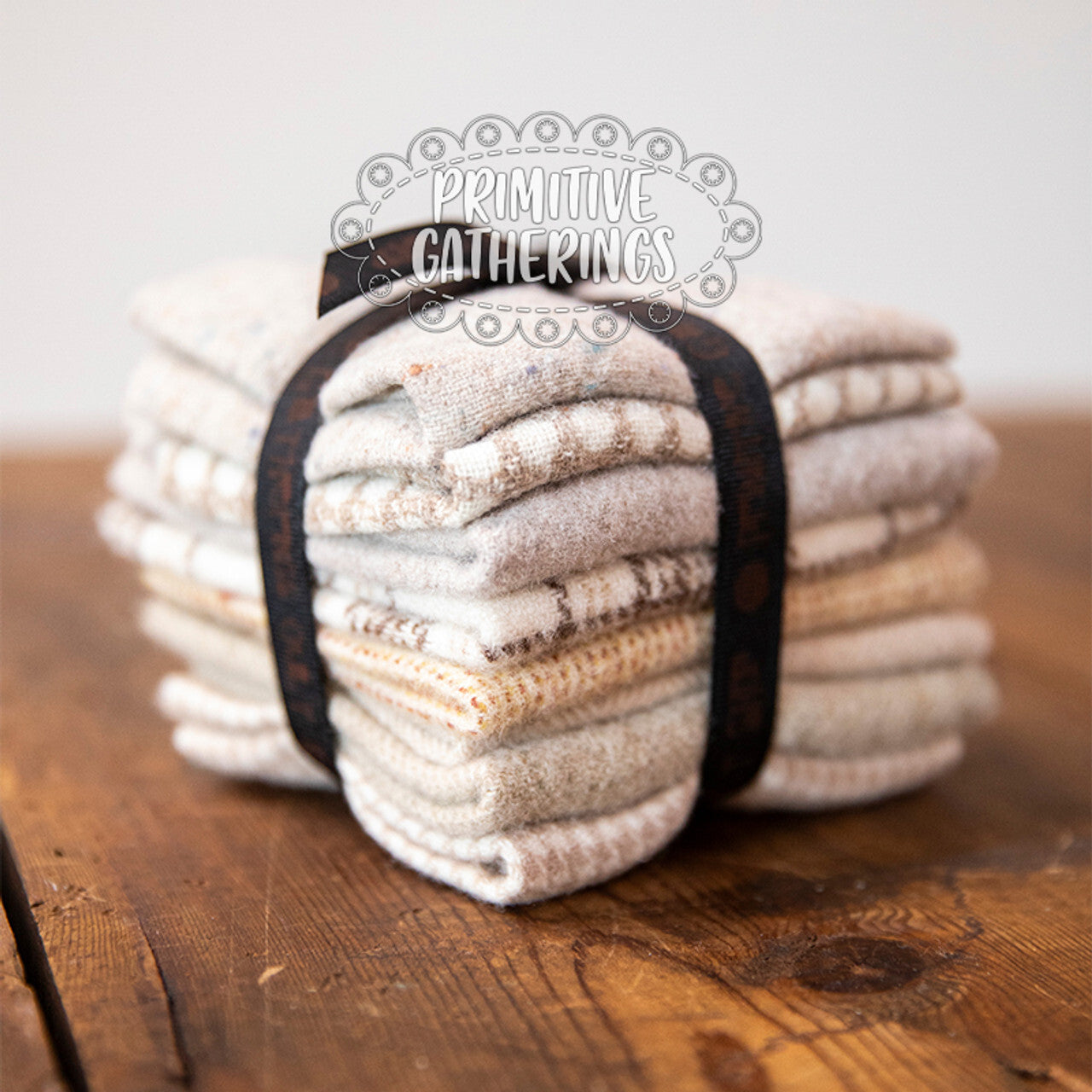 (8) 8" x 14" Wool Piece Bundle Natural