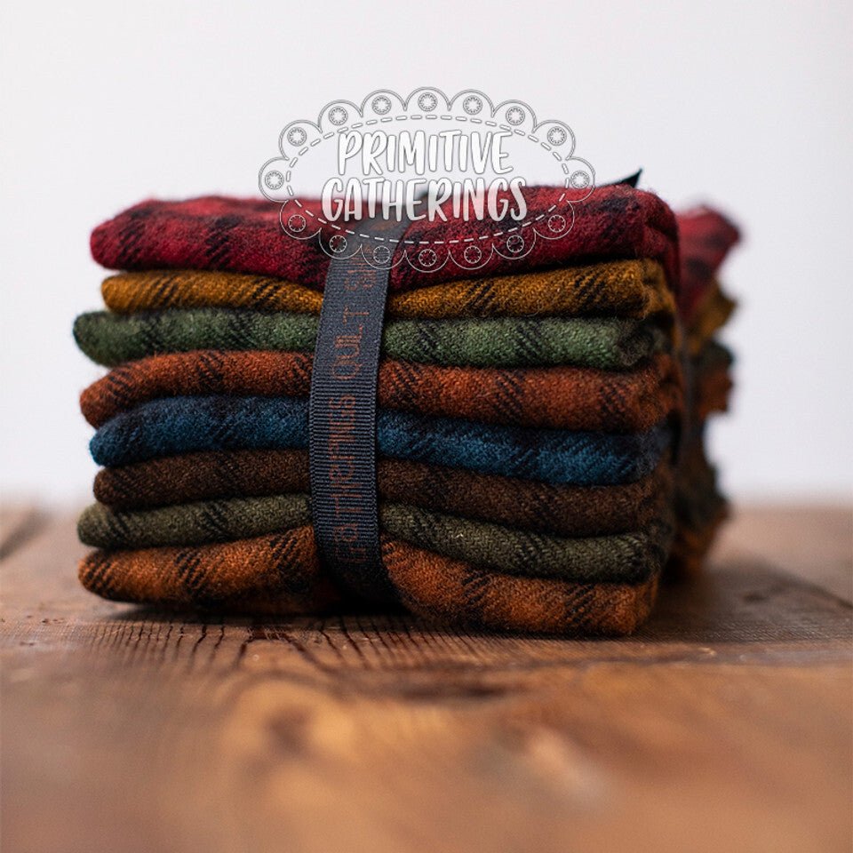 (8) 8" x 14" Wool Piece Bundle Texture