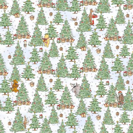 Christmas At Pooh Corner 9102-60 Green/Snow Christmas Trees