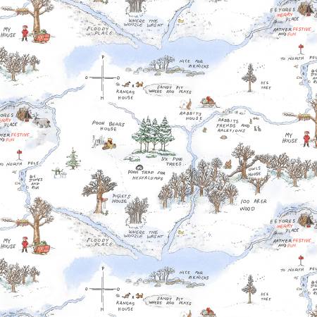 Christmas At Pooh Corner 9105-07 Snow Frosted Acre Wood