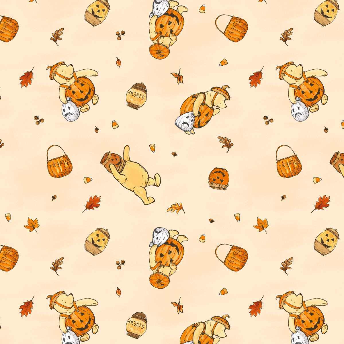 Winnie the Pooh - Haunted Acre Woods 9128-44 Yellow