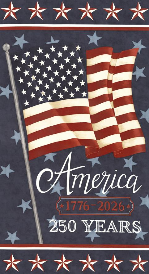 America 250 Years Panel Blue 56185 14 Moda #1